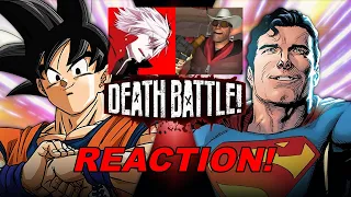 ONE LAST TIME! Goku vs Superman! DEATH BATTLE REACTION!