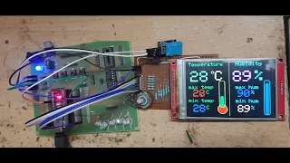 Temperature and Humidity monitor on TFT LCD