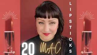 20 LIPSTICKS | FAVORITE MAC LIPSTICKS