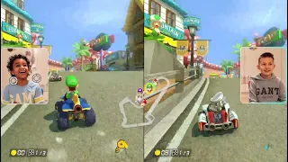 My friend challenge me in Mario kart deluxe. Let's see who won!