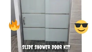 SLIDE DOOR SHOWER KIT installation (installer une porte douche coulissante )