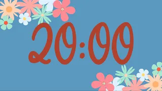 20 Minute Cute Spring Flower Timer (Fun Synth Tones at End)