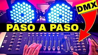 🎚COMO USAR una CONSOLA de LUCES DMX || COMO PROGRAMAR un CONTROLADOR DMX 512