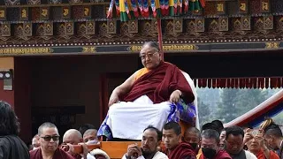 His Holiness Sakya Gongma Rinpoche in Bumthang  Monastery.