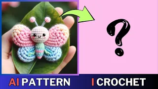 Very Easy 😍 I Crochet The Cutest Amigurumi Butterfly Based On An AI Image