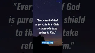 Every word of God is pure! Proverbs 30:5 #bible #biblestudy #bibleverses #god