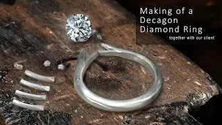 Making of a Decagon Diamond Ring together with our client