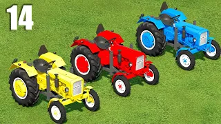 MINI TRACTORS OF COLORS ! TRANSPORTING & LOADING STRAW JOBS WITH LOADERS ! Farming Simulator 22 #14