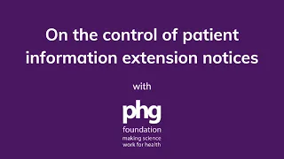 On the control of patient information extension notices - Webinar