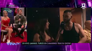 Las palabras de Manuel Turizo al bajar del escenario del Festival de Viña del Mar | Canal 13