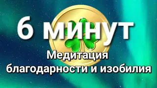 ИЗОБИЛИЕ И БЛАГОДАРНОСТЬ 💜 ЛУЧШАЯ МЕДИТАЦИЯ 6 минут