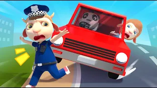 First Day of Driving | Police Officer Run Away | Kids Short Adventures | Dolly and Friends 3D