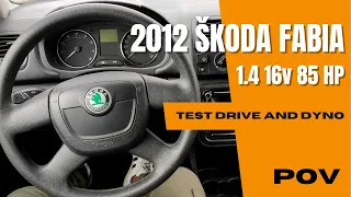 Skoda Fabia 2012 (1.4 16v 85hp with LPG) | 4K POV Test Drive  | Dyno | Weighing | Acceleration