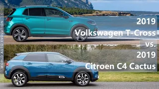 2019 Volkswagen T-Cross vs 2019 Citroen C4 Cactus (technical comparison)