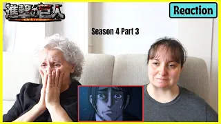 My Mother watching Attack on Titan SEASON 4 PART 3 Reaction 【ENG SUB】