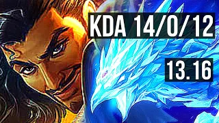 AKSHAN vs ANIVIA (MID) | 14/0/12, Legendary, 500+ games, Rank 13 Akshan | EUW Grandmaster | 13.16