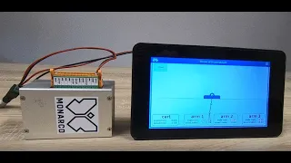 Simulator of a triple inverted pendulum