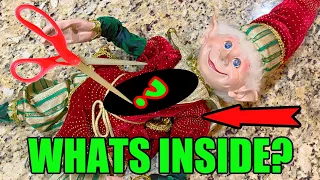 WHATS INSIDE the EVIL ELF! CUTTING OPEN the CREEPY ELF 🧝‍♂️ w/Aubrey & Caleb!