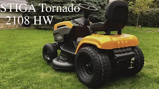 Stiga Tornado 2108 HW ST 550 fűnyíró traktor. Vélemények, tulajdonságok, részletek