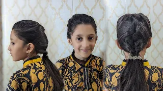 VIRAL Faux Braided Ponytail for kids| Hairstyle for kids
