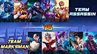 TEAM ASSASSIN VS TEAM MARKSMAN | MOBILE LEGENDS MARKSMAN VS ASSASSIN