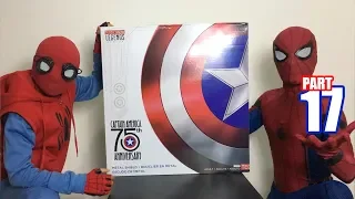 Spiderman Bros UNBOXING Captain America REALIFE SIZE Shield!!