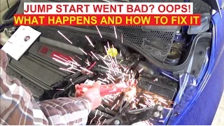 What happens when you Jump Start your car the WRONG WAY!