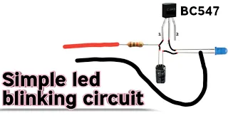 DIY LED BLINKING | FLASHER WITH BC547 TRANSISTOR #easyproject4u