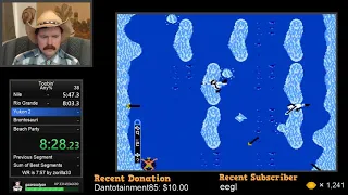 Toobin' NES speedrun in 13:42 by Arcus (unlicensed Nintendo game)