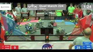 VEX Worlds 2016 - VRC High School - Science - Qual 224 (6135C 5482A) 146 vs 141 (585A 7536B)