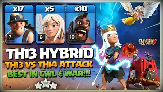 Th13 vs Th14 | How To use TH13 Hybrid | Hog Miner Attack Strategy | Th 13 Hybrid | Best TH13 Attack
