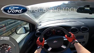 FORD FOCUS 1.6 TDCI TOP SPEED DRIVE ON GERMAN AUTOBAHN