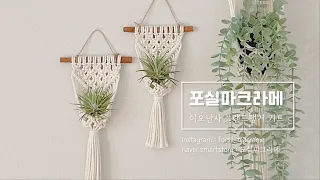 [Forsil_macrame]  Plant hangers with Tillandsia kit / macrmae / Beginner.