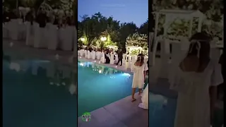 Lady Falls Into Pool