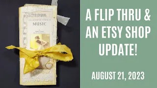 Flip Thru - Golden Music Junk Journal AND AN ETSY UPDATE! - August 21st, 2023