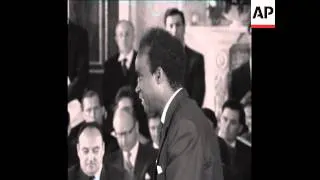 CAN182 KENNETH KAUNDA SPEAKS AT THE INDEPENDENCE CONFERENCE FOR NORTHERN RHODESIA