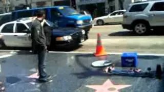 homeless lady fightn~hollywood