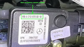 Seat occupancy sensor number Mercedes WSS