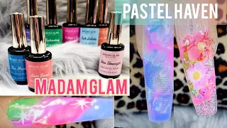 Madam Glam Pastel Haven Collection| EASY nail designs|@madamglamofficial