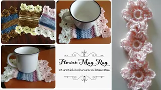 Free Crochet Pattern: Flower Mug Rug - Add A Touch Of Elegance To Your Morning Coffee