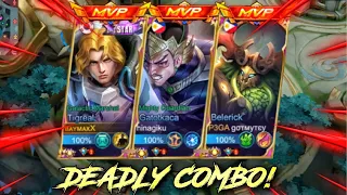 WTF! GODLY TRIO! Totally Destroy the Enemy!!! Tigreal Best Set Wombo Combo! Tigreal Best Build 2023