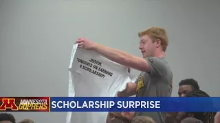 Gopher Football Walk-On Gets Best Scholarship Reveal EVER!