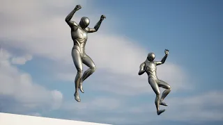 Jumping Animation Pack (UE4+UE5 skeletons included) V02