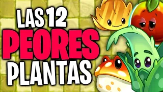 12 PEORES y más INÚTILES PLANTAS de PvZ2