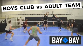 Boys Bay To Bay 18-1 vs The Old Guys | Volleyball Scrimmage