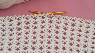 Two needle knitted little hearts model explanation 🎉