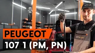 How to change gas struts / tailgate struts on PEUGEOT 107 1 (PM, PN) [TUTORIAL AUTODOC]
