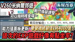 【新楓之谷 - V260米納爾郊遊】這次的EXP小遊戲貌似有點坐牢?🤔擊落像果拳擊機經驗值1兆4000億🔥能力值面板大更新！可以隨時稽查別人囉😎戰鬥換裝進行調整【Rui】