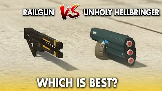 GTA 5 ONLINE WHICH IS BEST: RAILGUN VS UNHOLY HELLBRINGER