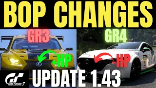 GT7 NEW GR3 & GR4 BOP Changes Update 1.43